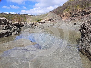 Natural pool in Playa El Remanso, Nicaragua. photo