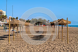 Playa La Carihuela beach between Torremolinos and Benalmadena Costa del Sol Spain photo