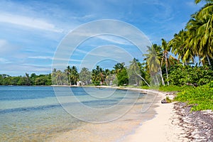 Playa Larga beach on the Zapata Peninsula in Cuba on a summer day