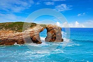 Playa las catedrales Catedrais beach in Galicia Spain photo