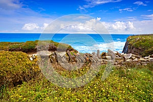 Playa las catedrales Catedrais beach in Galicia Spain photo