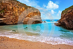 Playa las catedrales Catedrais beach in Galicia Spain photo