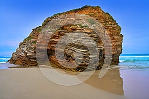 Playa las catedrales Catedrais beach in Galicia Spain photo