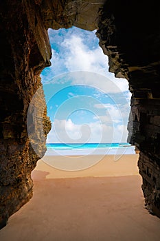 Playa las catedrales Catedrais beach in Galicia Spain photo