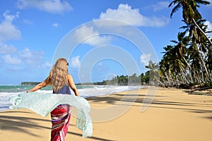 Playa LImon beach on Dominican Republic