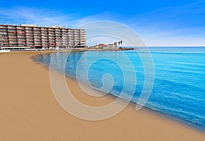 Playa los Locos beach in Torrevieja in Spain