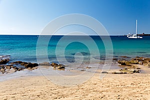 Playa Papagayo Beach, Lanzarote, Spain , summer ti photo