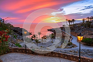 Playa Paraiso, Tenerife, Canary islands, Spain: Sunset on Playa Playa Las Galgas photo