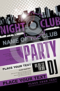 Playbill for the musical party in night club