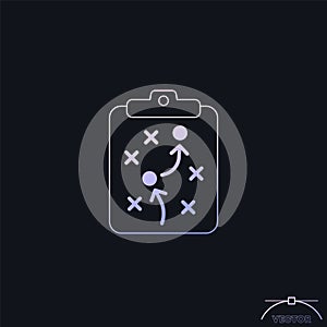 playbook, game plan vector icon