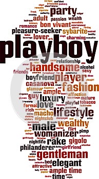 Playboy word cloud photo