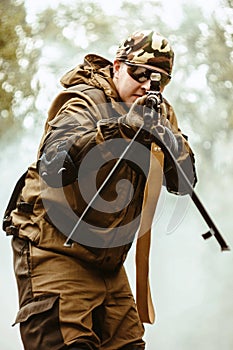 A player in airsoft