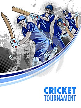 Player batsman in Cricket Championship Tournament background