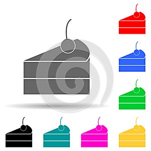 player on the computer multi color style icon. Simple thin line, outline vector of web icons for ui and ux, website or mobile