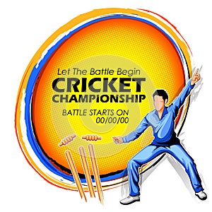 Player fielding in cricket championship sports