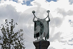 player lure statue on the town hall square in Copenhagen