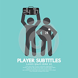 Player Substitution Graphic Symbol
