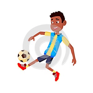 player teen boy playing football vector