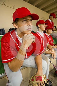 Player Watching The Match Intensely