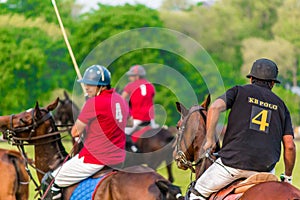 players in action during a polo match