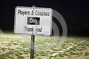 Players & Coaches Sign photo
