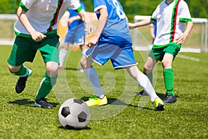 Players play football soccer match