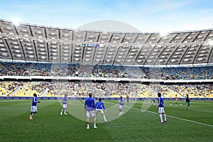 Players trains at NSC Olimpiyskiy stadium in Kyiv