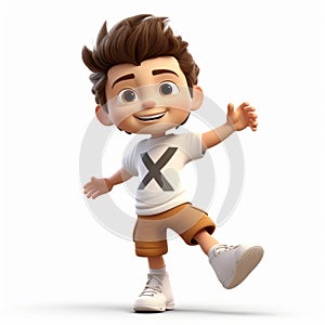 Playful 3d Cartoon Boy In Brown - 8k Resolution Imax Style