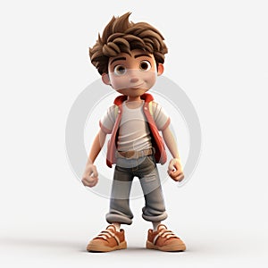 Playful 3d Render Cartoon Of Jonathan As A Charming Kid