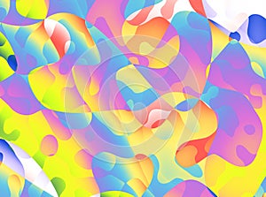 Playful abstract background with irregular colorful shapes