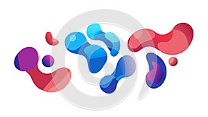 Playful Abstract Colorful Organic Blobs, Dynamic Fluid Vector Elements, vector design Generative AI