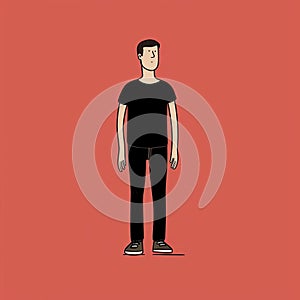 Playful Animation Of A Young Man In Cody Ellingham Style photo