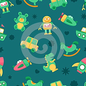 Playful Baby Toys Seamless Pattern