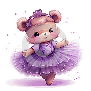 Playful ballerina teddy vector