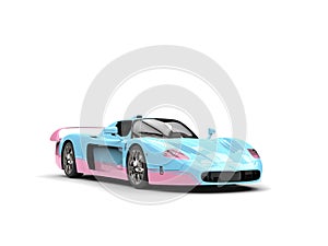 Playful candy blue and pink concept supercar