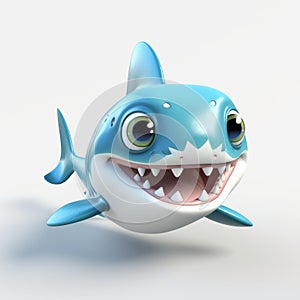 Playful Cartoon Shark With Smiling Teeth - Daz3d Style