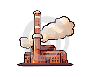 Playful cartoon Smokestack sticker. Vector illustration design