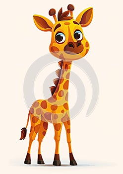 Playful City Safari: Smiling Giraffe Cutout with Spikes and a Lo
