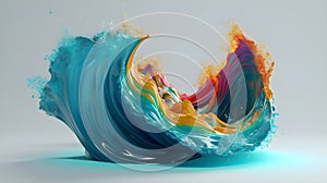 Playful colorful strokes, abstract desktop background