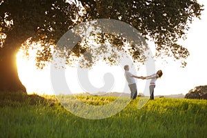 Playful couple photo