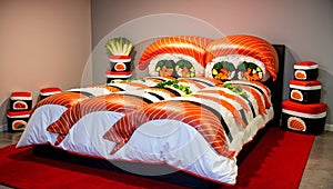 Fun and Imaginative Bedroom Design with Oversized Bed