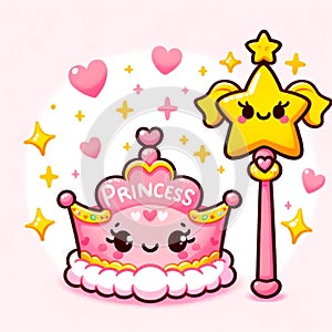 Playful Princess Crown and Twinkling Star Scepter photo
