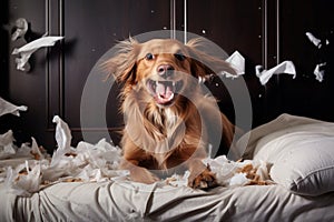 Playful dog Creates Adorable Bedlam at Home