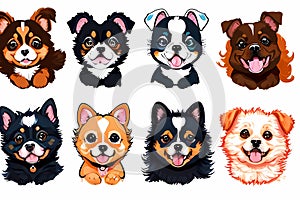 Playful Dog Puppies Galore clipart