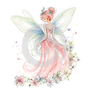 Playful fairy sprite vector