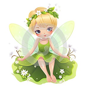 Playful fairy sprite vector