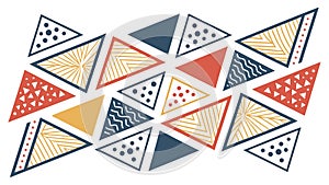 Playful Geometric Triangles, Textured Abstract Pattern, vector design Generative AI