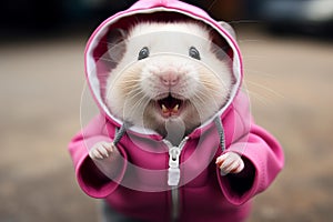 Playful Hamster selfi pet. Generate Ai