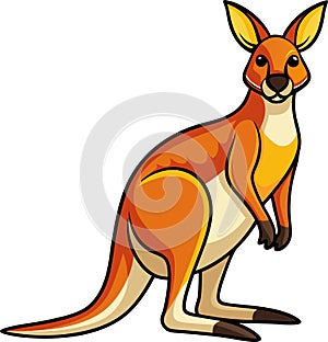 Playful Kangaroo Cartoon Vector for Fun Design Projects photo