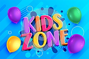 playful kids fun zone banner for children activity